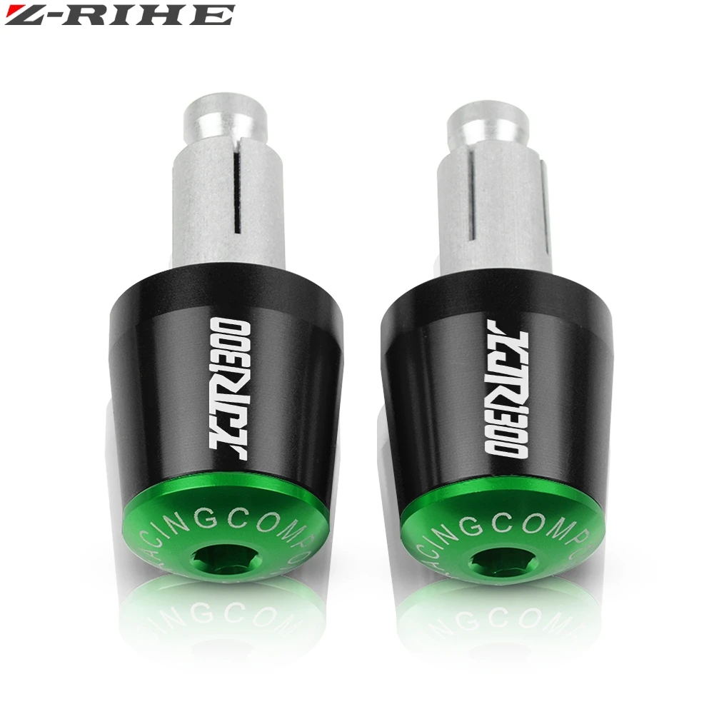 Black Green Руль для мотоциклов противовес штекер ползунка наконечники велосипедного руля ручки подходит для Yamaha XJR1300 XJR 1300 1995- 2013 2012 2011 - Цвет: Black Green