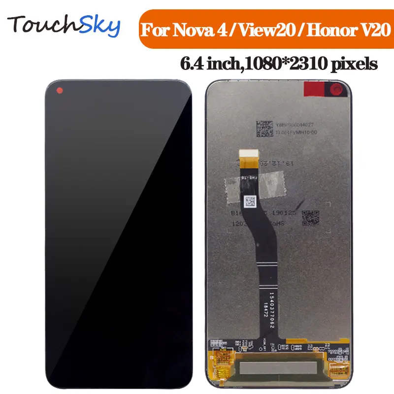 

original 6.4" For Huawei nova 4 LCD Screen Display with Touch Panel Digitizer Assembly For Huawei Nova4 VCE-AL00 VCE-TL00 / V20