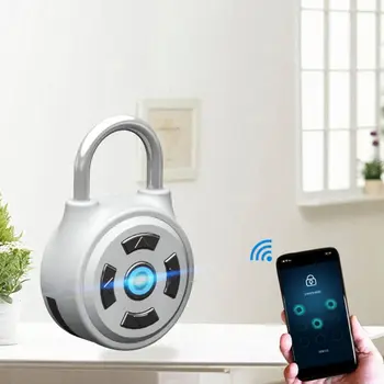 

Mini Smart Electronic Padlock Phone Bluetooth APP Control Keyless Lock Password Unlock Waterproof Theftproof Door Luggage Case