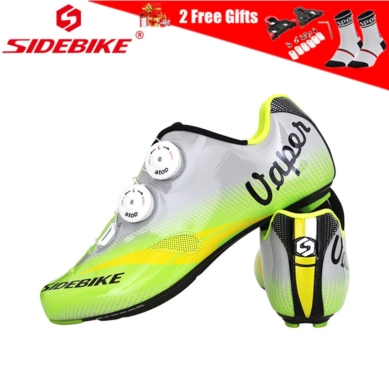 SIDEBIKE Men's Road Cycling Bike Shoes Bicycle Carbon Self locking Shoes Sneaker 