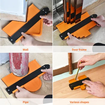 

5" 10" Plastic Profile Copy Gauge Contour Gauge Duplicator Standard Wood Tool Marking Tiling Laminate Tiles Measure Ruler Tool