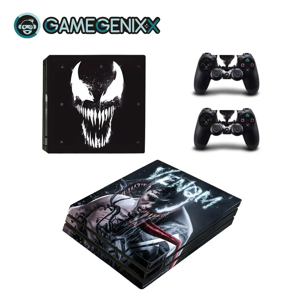 GAMEGENIXX виток винилопласта с наклейкой для консоли PS4 Pro и 2 контроллера-Venom