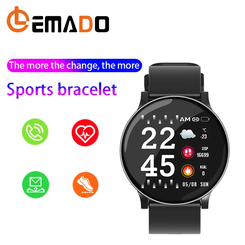 

LEMADO W8 Record-Step Heart-Rate Smart Bracelet Blood-Pressure Health-Monitor Ip67 Waterproof Weather Update for Andorid IOS