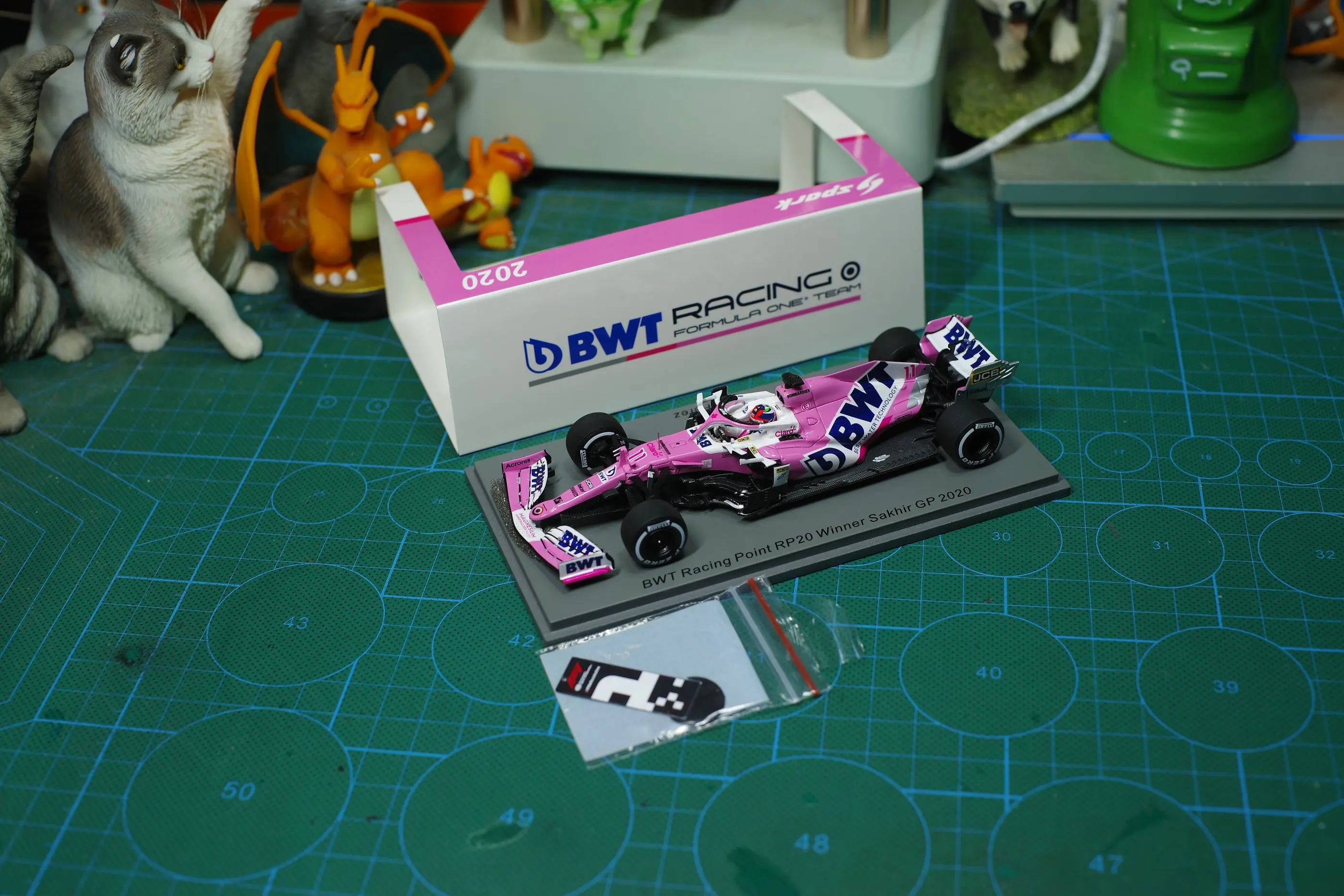 Модель искрой 1/43 BWT RACING POINT RP20 WINNER SAKHIR GP 2020 Sakil Station #11 Перес коллекция литых под