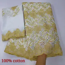 7 ярдов швейцарская кружевная ткань последняя Тяжелая вышитая бисером Африканская Хлопковая ткань швейцарская вуаль кружева популярный Дубай Стиль 901-1