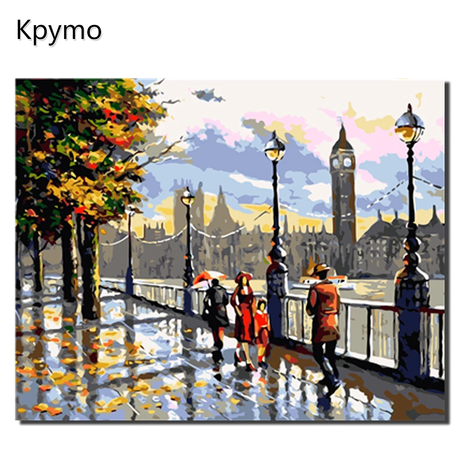 

Kpymo Vasily Cathedral Painting By Numbers Europe Abstract Painting Home Decor For Living Room Wall Art color numbers 40X50 CM