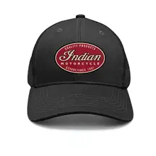 Унисекс Мужские индийский Мотоцикл Логотип Регулируемый Бейсбол папа Кепка Дальнобойщика шляпа