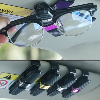 

Portable Universal Fastener Clip Eyeglasses Clip Ticket Card Clamp ABS Car Glasses Cases Car Sun Visor Sunglasses Holder