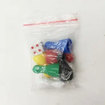 

120 Pcs Chess Plastic Pieces &20 Pcs Dice For Board Card Games, Colorful