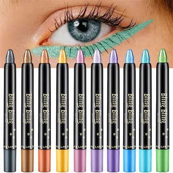 15 Colors Pearlescent Eyeshadow Pen Long Lasting Waterproof Eye Highlighter Shiny Colorful Pearlescent Eyeshadow Pen Cosmetics 1