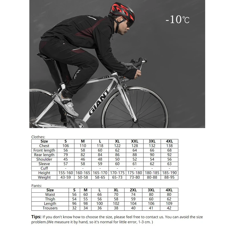 RockBros Giacca Ciclismo Invernale Termica Con Pile - Uomo/Donna, Nera, Taglia Unica