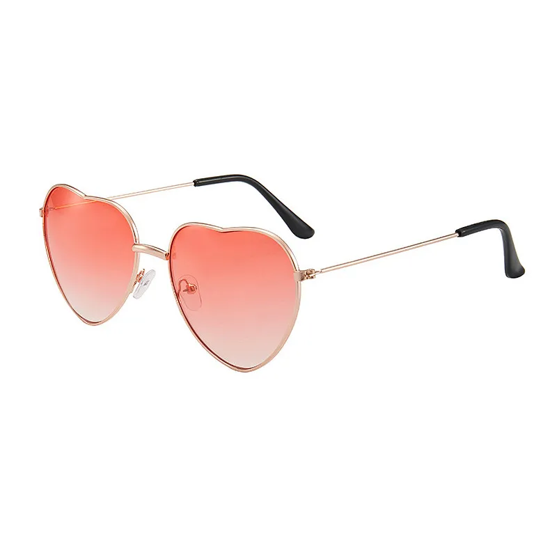 Хит, сексуальные женские солнцезащитные очки в форме сердца, металлические, для женщин, фирменный дизайн, модные, без оправы, любовь, линзы, солнцезащитные очки для женщин, Oculos UV400 - Цвет линз: 7