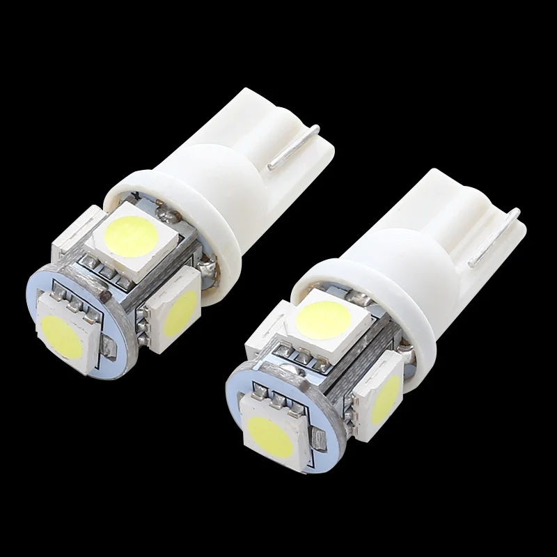

2Pcs T10-5SMD5050 168/194 / W5W Super Bright Car Reading Light Bulb Sign Night 1000LM Door Open Warning Light Car Signal Light