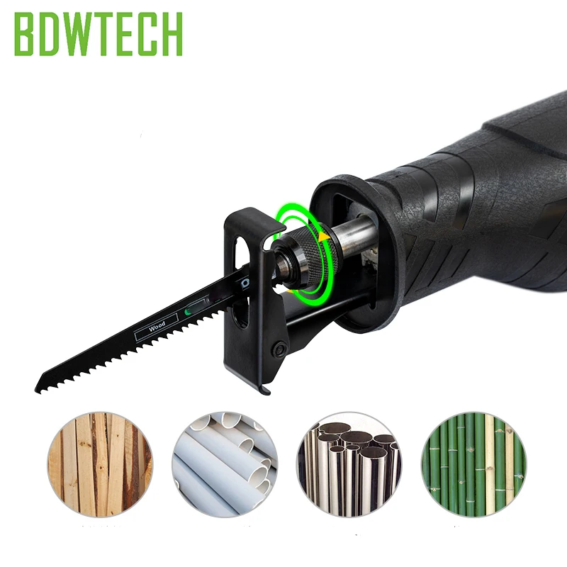 Bdwtech BTR01 электрическая сабельная пила для дерева, металла, ПВХ 1050 Вт мощная пила с 2 пильными дисками