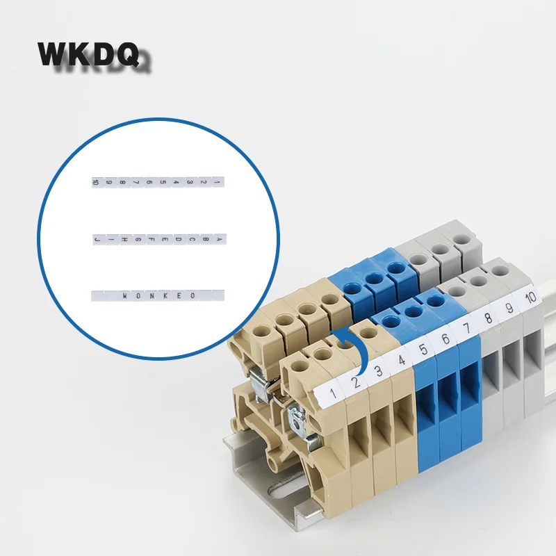Dek 6 Zack Marker Strips With Standard Numbering With Blank For Uk Din