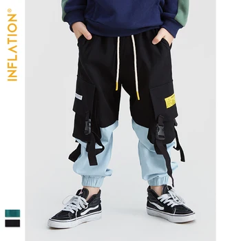 

INFLATION Kids 2019 Boys Jogger Children Cotton Jogger Pants Kids Pants Color-block Elastic Waist Jogger Boys Pants 19935A
