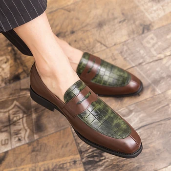 

2019 Men Casual Shoes Breathable Leather Loafers Office Shoes for Men Driving Moccasins Comfortable Slip on Fashion Shoes