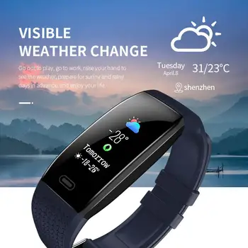 

BEESCLOVER T5 Smart Bracelet Real-time Temperature Monitoring Heart Rate Blood Pressure Measure Ip67 Waterproof Smartwatch
