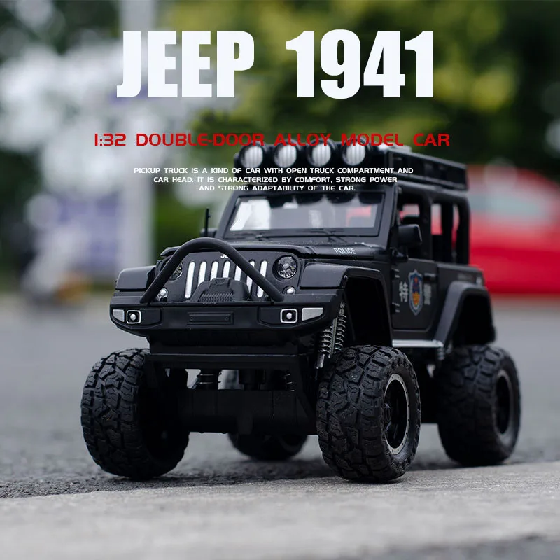 1:32 модель автомобиля Jeep-Wrangler Rubicon из сплава, литая Игрушечная модель автомобиля, детская игрушка для коллекционирования