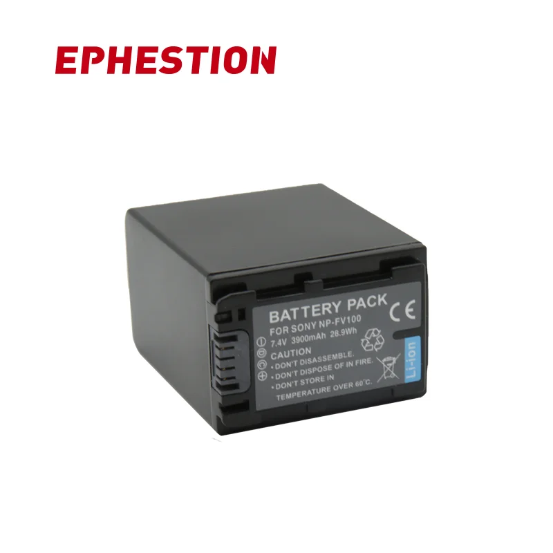 EPHESTION NP-FV100 Аккумулятор для Sony NP-FV30 FV50 FV70 FV90 FV100 FV120 HDR-SR68 DCR-SX85 DCR-SR20E DCR-SR21E CX13 |