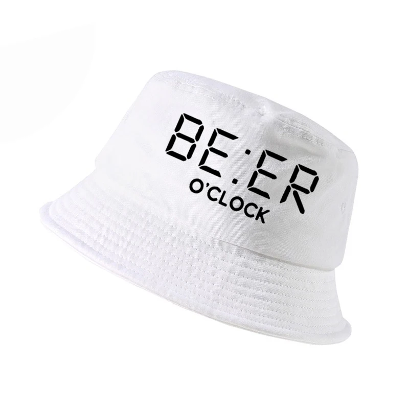 Beer Oclock Print Men Fisherman Hats 