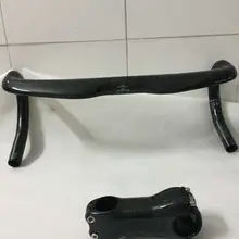 3 K Углеродное волокно для шоссейного велосипеда, изогнутый руль, ломающаяся ветровая ручка, подседельная трубка, общий углеродный стержень, набор из трех предметов