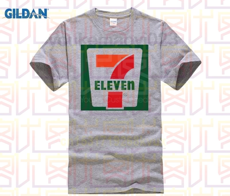 Удобство магазин супермаркет сотрудники Seven Eleven Футболка Модный бренд футболка
