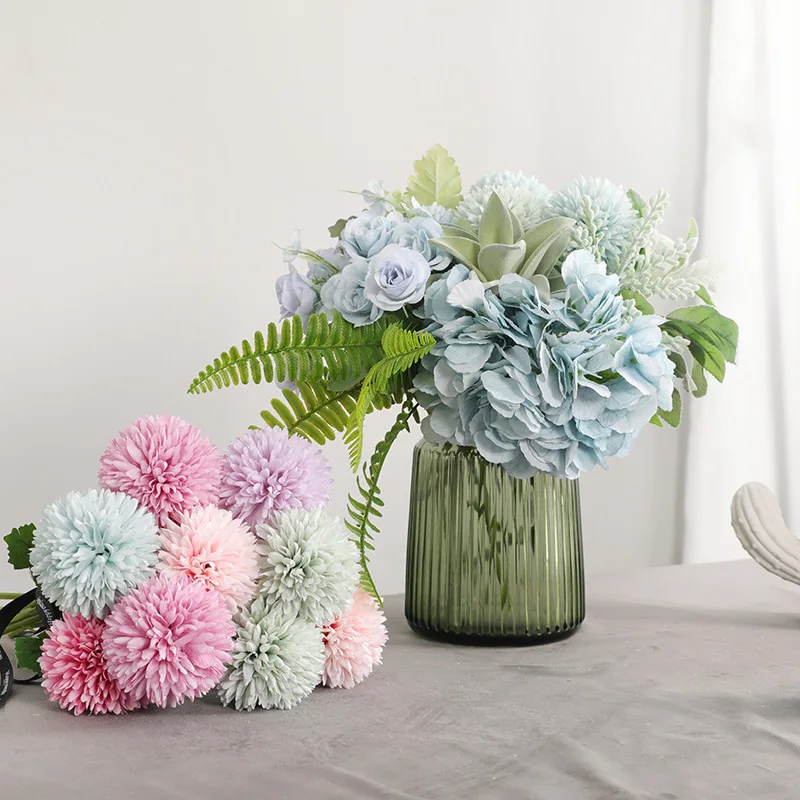 Artificial Flower Single Table Tennis Chrysanthemum Wedding Road Lead Decoration Home Dandelion | Дом и сад