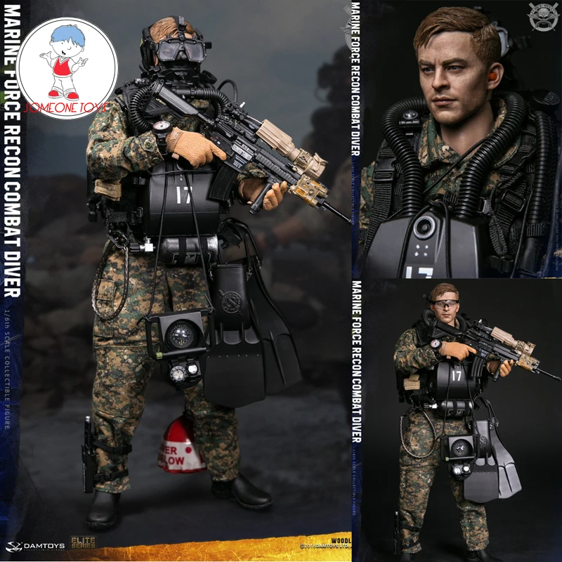 Фигурка солдата США DAMTOYS 78055 1/6 USMC морская сила ретрон боевой дайвер Лесной