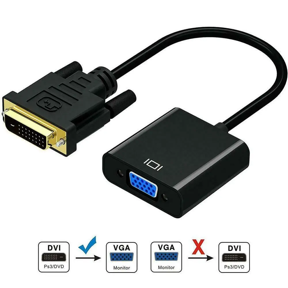 1080p DVI-D VGA адаптер кабель 24+ 1 25 pin DVI штекер 15 pin VGA мама