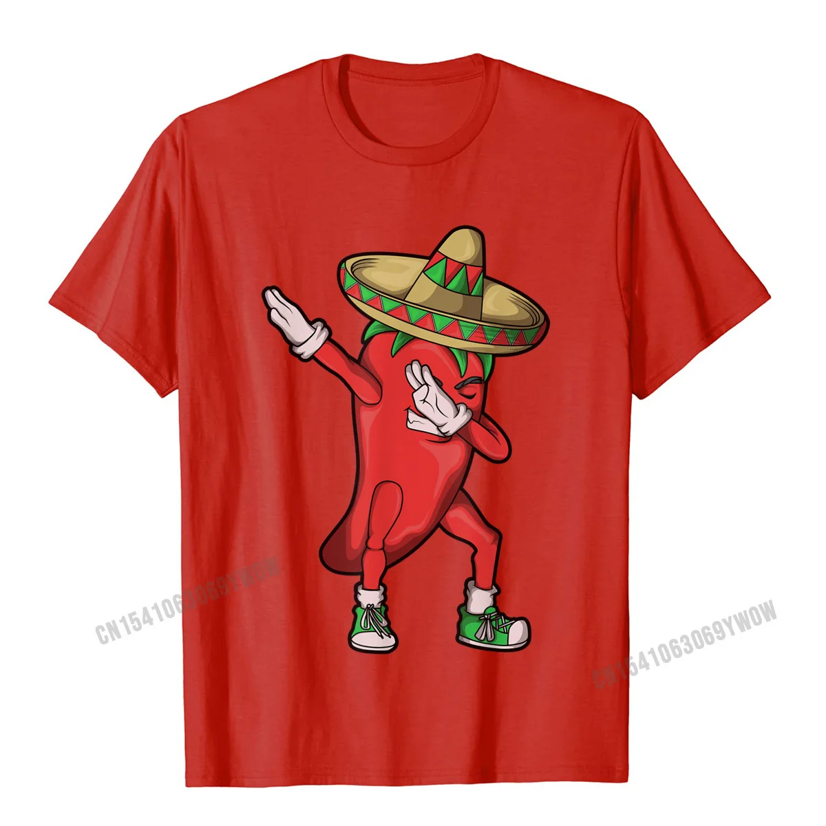 100% Cotton Men Short Sleeve Normal T Shirt Party Tops Shirt Rife Comics Crew Neck Tee-Shirt Drop Shipping Chili Dabbing Shirt Hot Pepper Sombrero Cinco de Mayo Gift__714 red