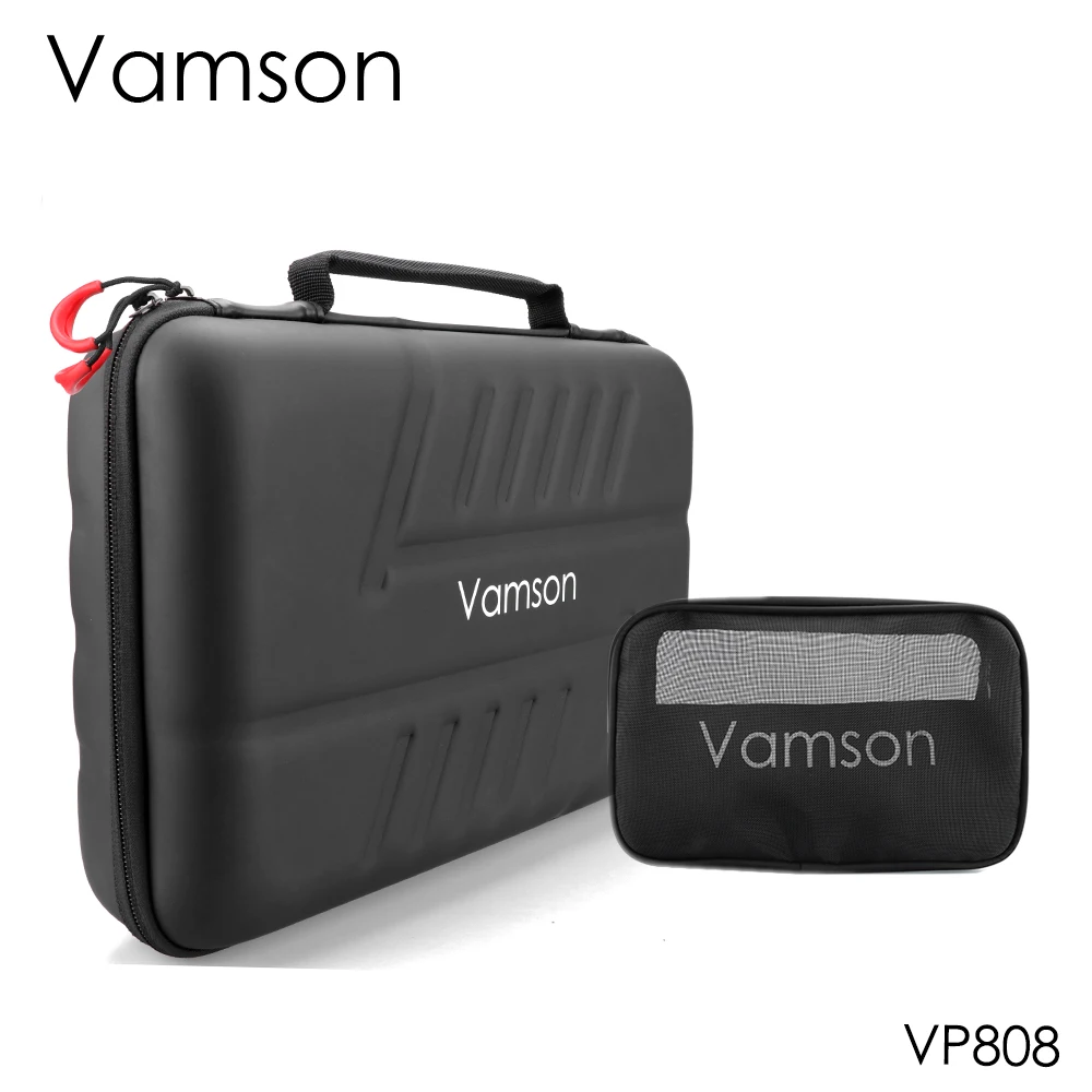 Vamson для Go pro аксессуары наборы сумка для Gopro Hero 8 черный 7 6 5 водонепроницаемый чехол PU для DJI Yi жесткий корпус коробка для хранения VP808