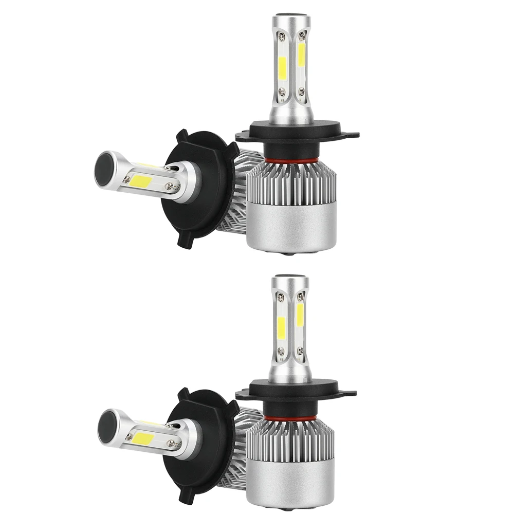 Светодиодный 6500K H4 H7 H1 COB светодиодный головной светильник лампы H11 H13 12V 24V 9005 9006 H3 9004 9007 80 Вт 12000LM Автомобильный светодиодный светильник H11 светодиодный Авто ампулы - Испускаемый цвет: 4pcs Include