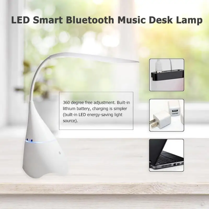 Светодиодный bluetooth-музыкальный Настольный светильник с затемнением, умный настольный светильник с защитой глаз