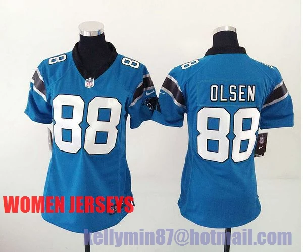 Фиолетовый Stitiched, Carolina, Cam Newton, Luke Kuechly, Greg Olsen Для женщин Джерси - Цвет: Фиолетовый