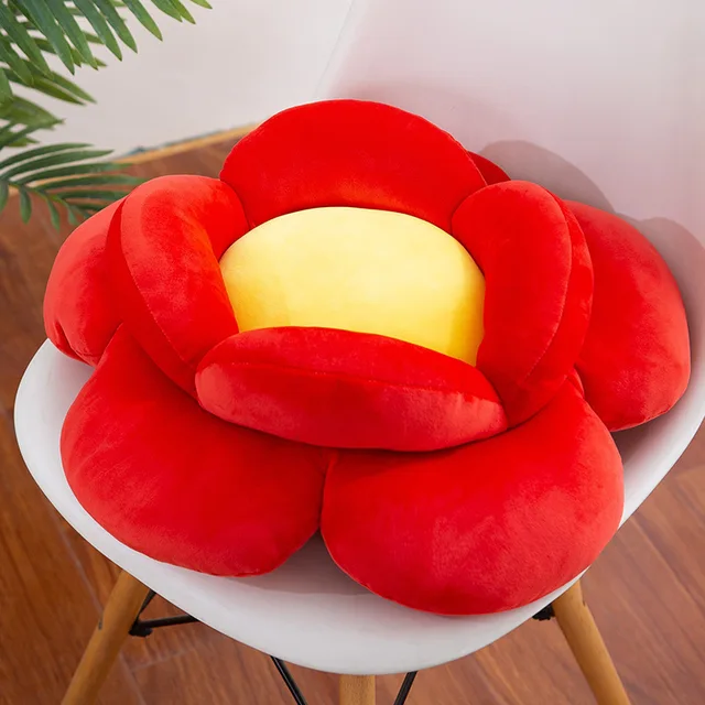 Zqswkl 50cm creative petal chair cushion office pillow hugs tatami decorative pillows home plush flower gift to girlfriend