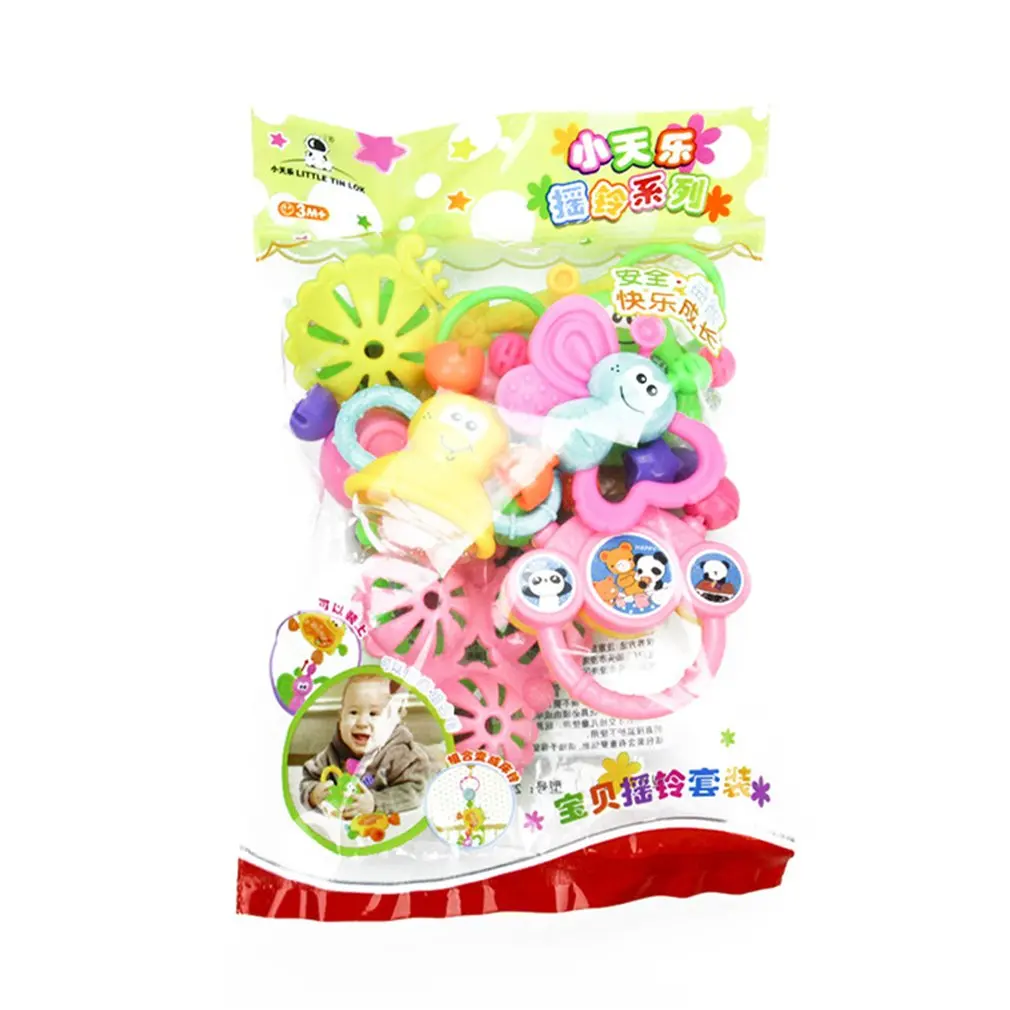 7 шт., погремушки-погремушки для новорожденных малышей, детские игрушки для рук, забавные детские погремушки Игрушки для раннего развития
