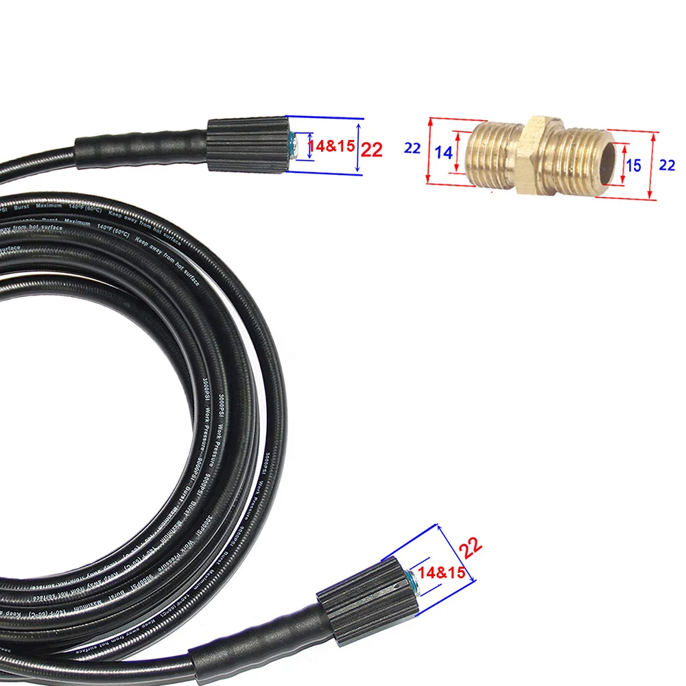 5 м 7 м 10 м M22-14/15 анти-крик с мойкой под давлением сменный шланг латунная резьба подходит для K2~ K7 Удлинительный шланг для чистки автомобиля