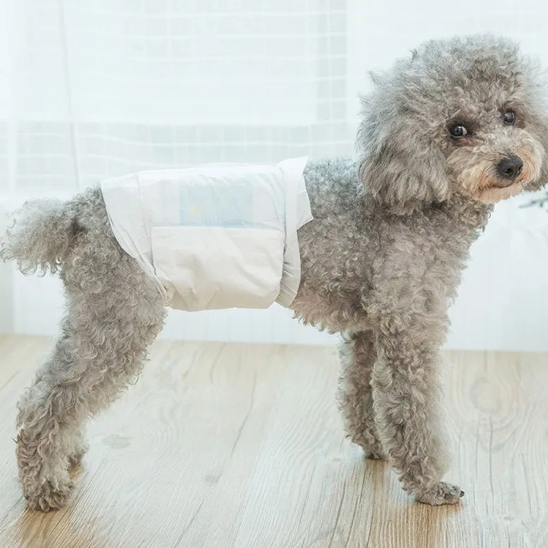 Pet Dog Disposable Wrap Diapers For Male Dog Super Absorbent Leak Protection Pants For Small Dogs 12/10/8/6 PCS/Bag Dog Diapers