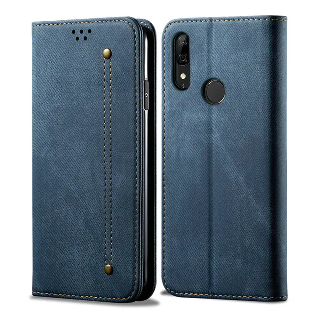 $US $6.84 Denim Cowboy Cloth Wallet for Huawei P Smart Z Luxury Case PU Leather Solid Flip Cover for Funda Hu