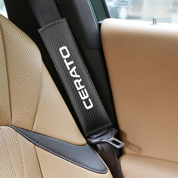 

2Pcs Car Seat Belt Cover Protector For KIA CERATO PU Leather Auto Safety Shoulder Strap Cover Pad Car Accessories Interior