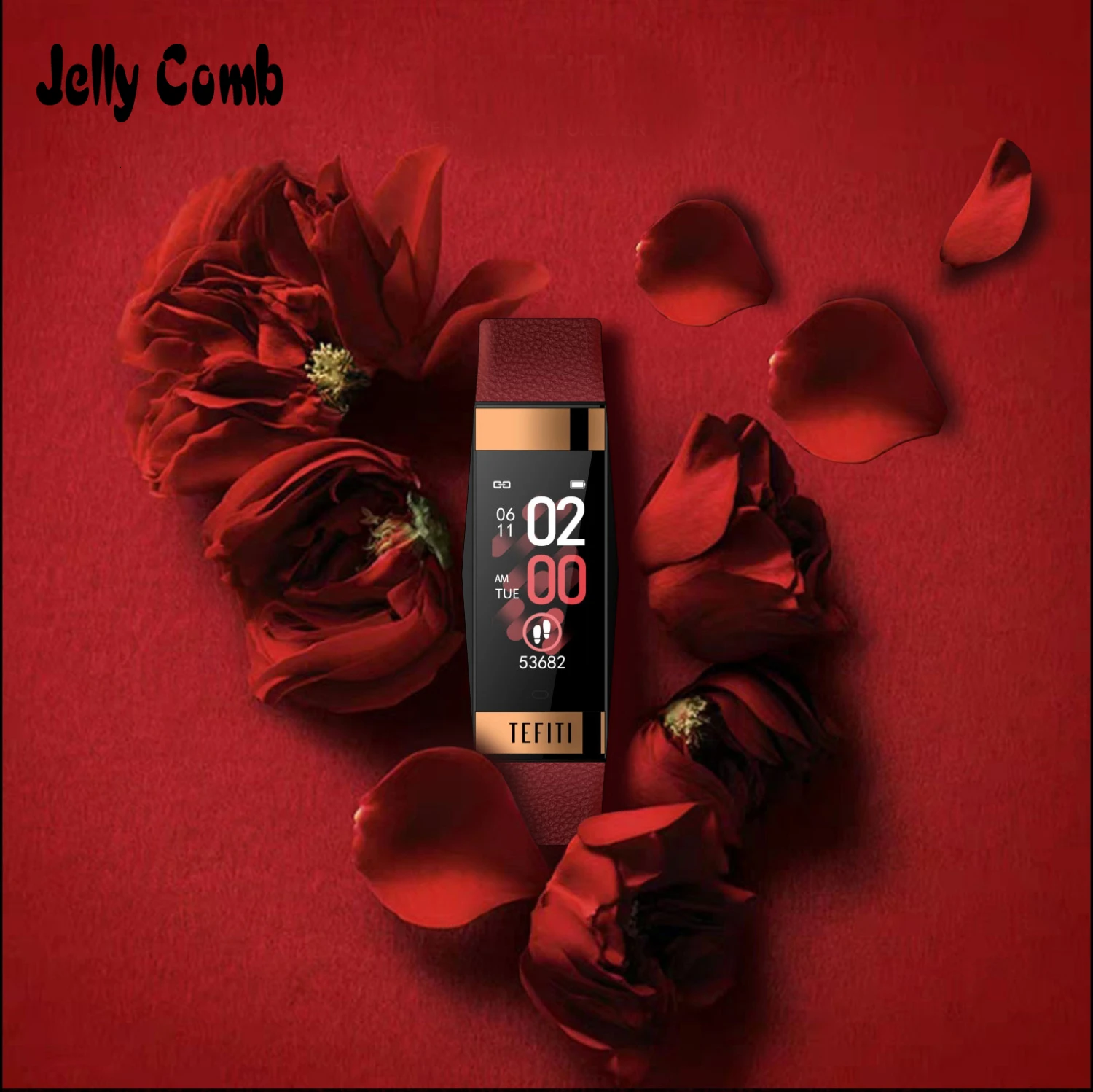 JellyComb Bluetooth умные часы спортивные светодиодные цифровые женские наручные