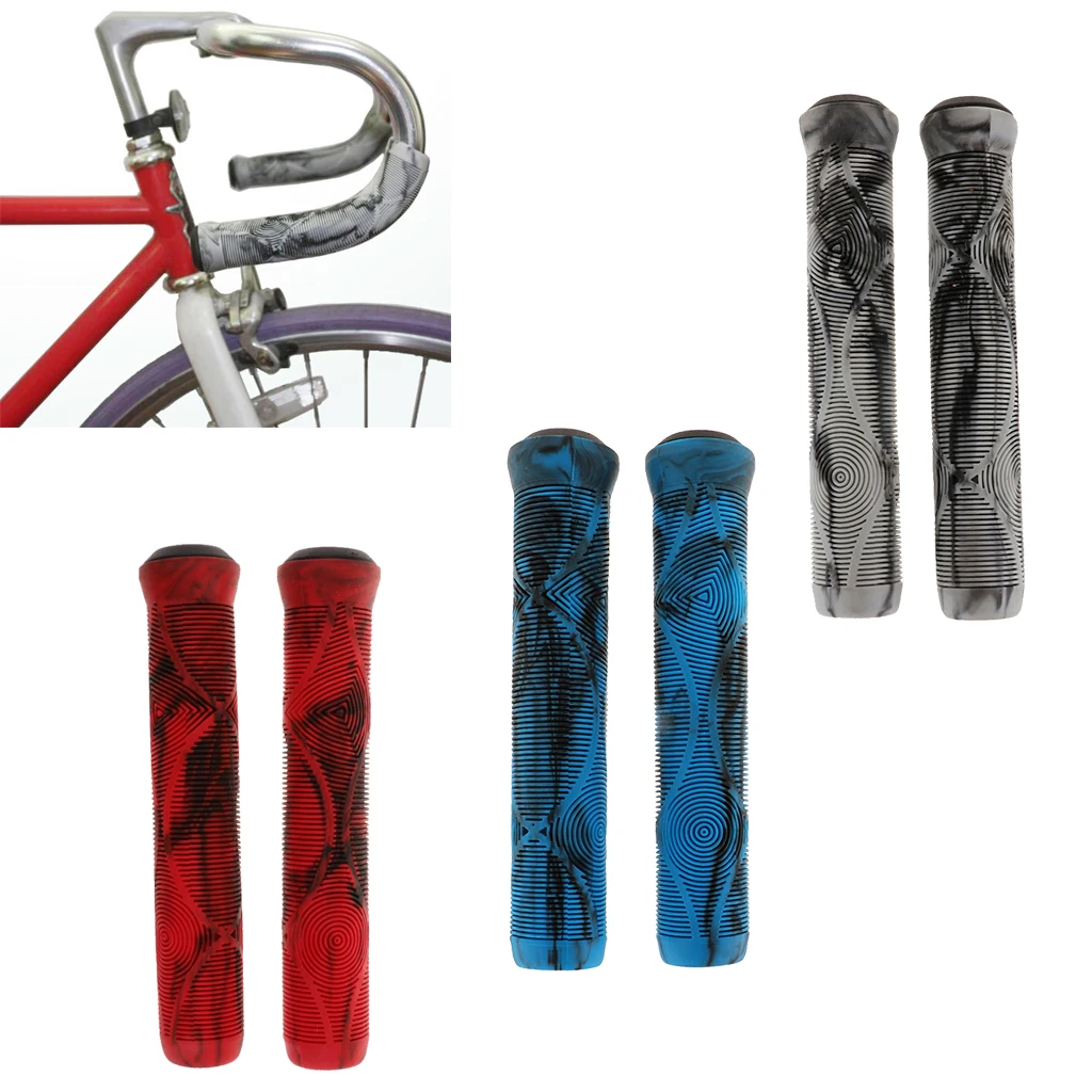 Bike   MTB   Grips   Lock - on   Fixed   Gear   Rubber   Bicycle   Fitting  