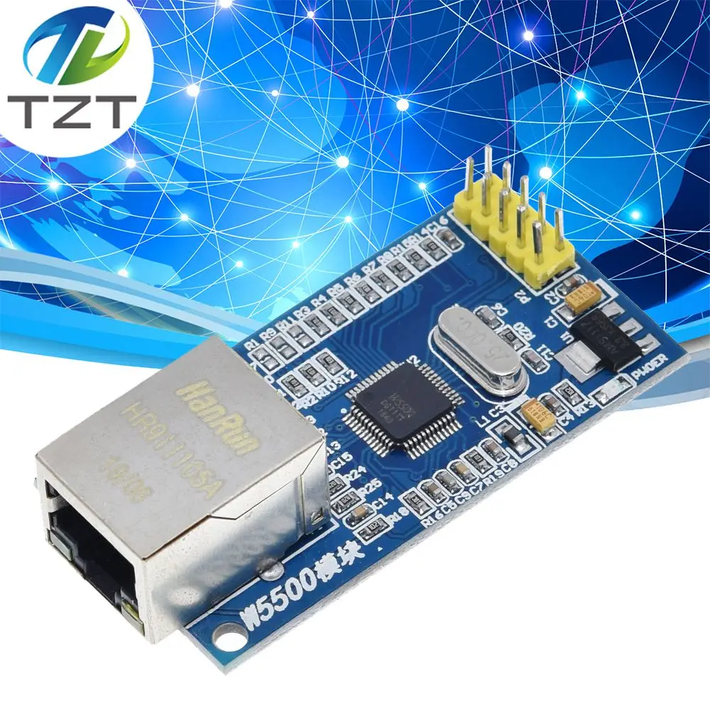 W5500 сетевой модуль Ethernet аппаратное TCP/IP 51/STM32 микроконтроллер программы по W5100