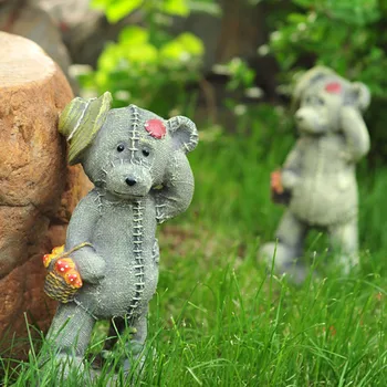 

Simulation animal cartoon bear decoration ornaments outdoor courtyard resin sculpture micro landscape garden furnishings
