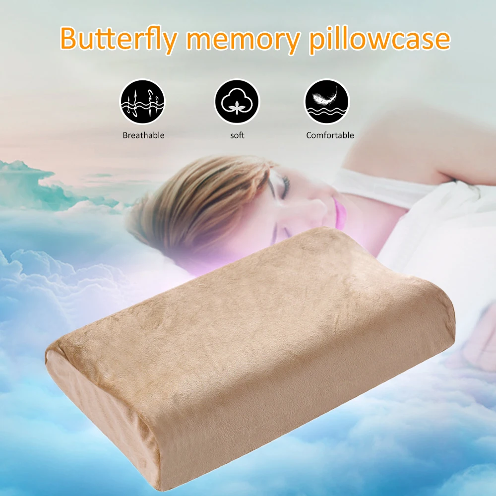 Мягкие наволочки медленно отскок пены памяти пространство наволочки шейный затылочный медицинский чехол для подушки памяти два размера выбрать