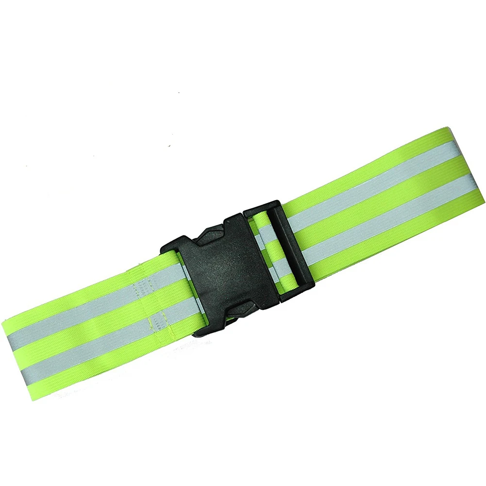 Fluorescent Yellow Для мужчин и женщин светоотражающий пояс высокая видимость для прогулок на открытом воздухе спортивные аксессуары эластичный пояс для ночного велоспорта для бега и велоспорта - Цвет: Fluorescent Yellow