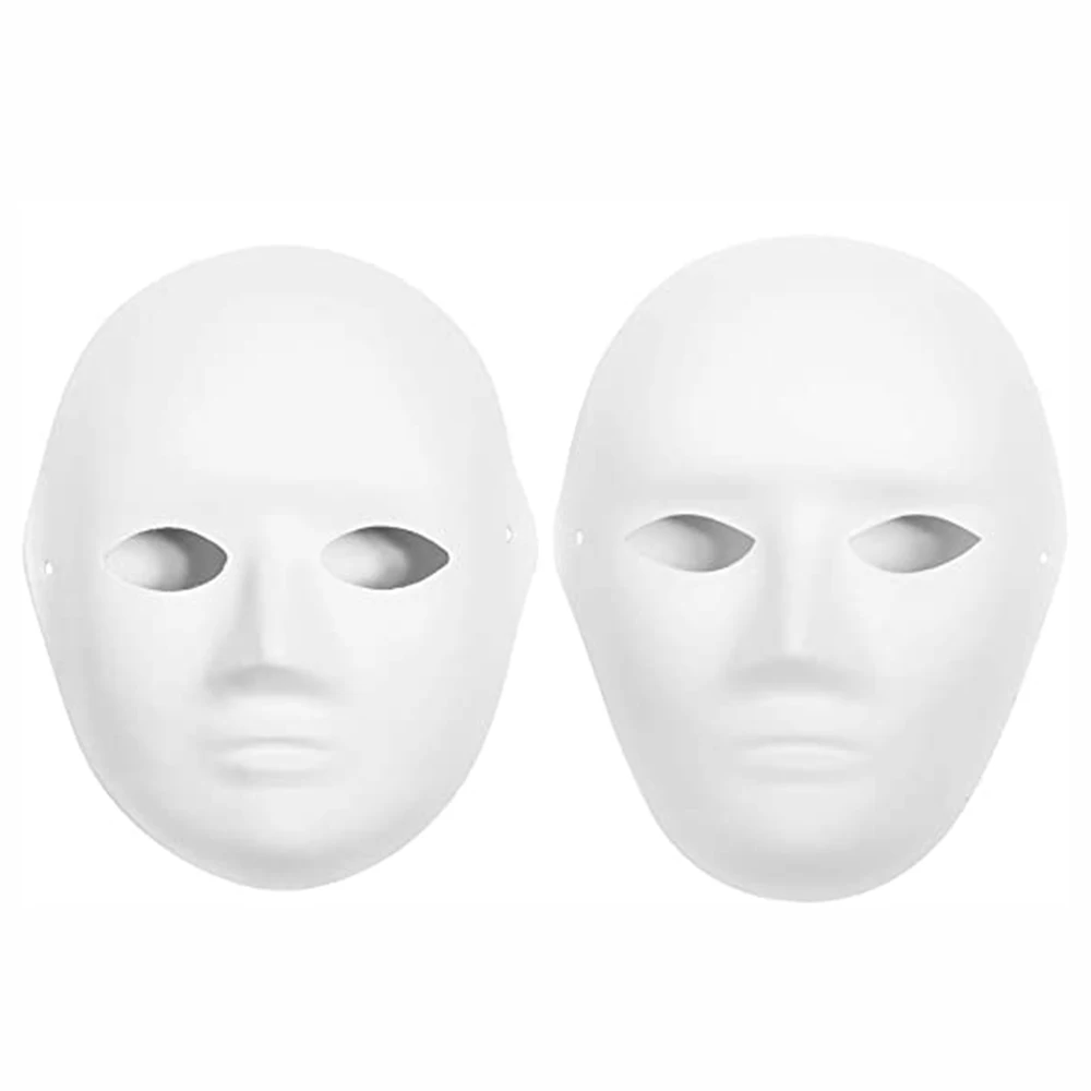 Baluue White Craft Masks 3 Pcs Cat Face Mask Blank Mask Cosplay Party Mask  Cat Mask (White) White Paper Blank