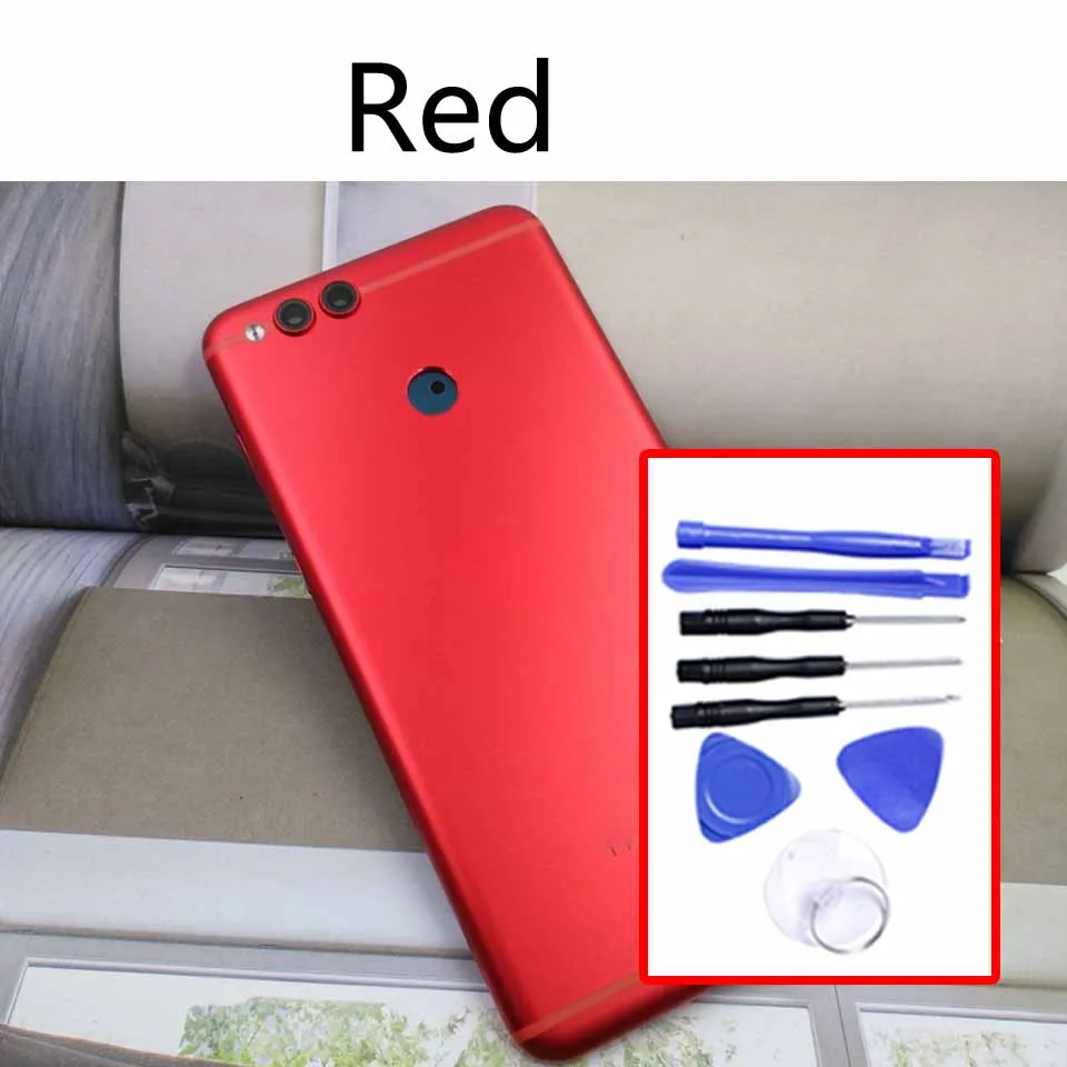 Red-With tool Для huawei Honor 7X задняя крышка батарейного отсека задняя крышка корпуса чехол для Honor7X BND-L21 корпус замена корпуса - Цвет: Red-With tool