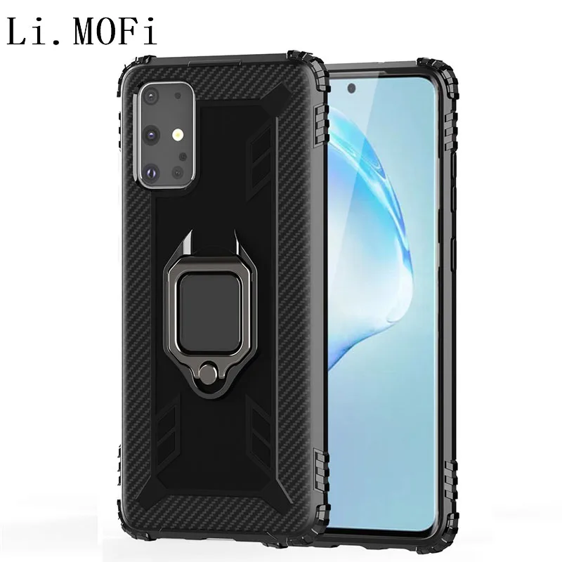 For Samsung Galaxy S20 Plus Ultra Case Magnetic Ring Holder Armor Silicone Phone Back case samsung s20 plus Luxury Coque | Мобильные